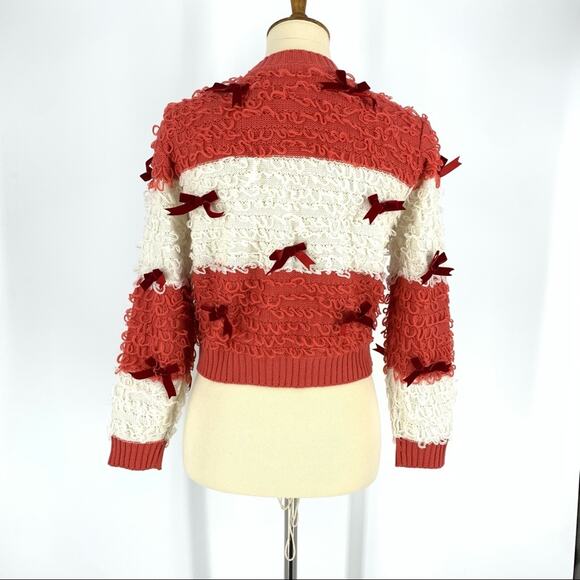 Mighty Fine Pink Bowtie Cardigan Sweater Size XS NWT - Picture 5 of 9